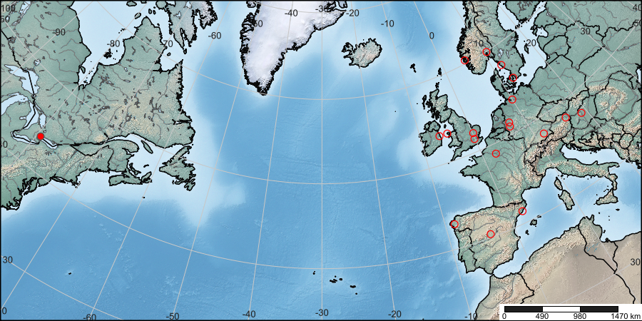 Map of trip, summer 2015