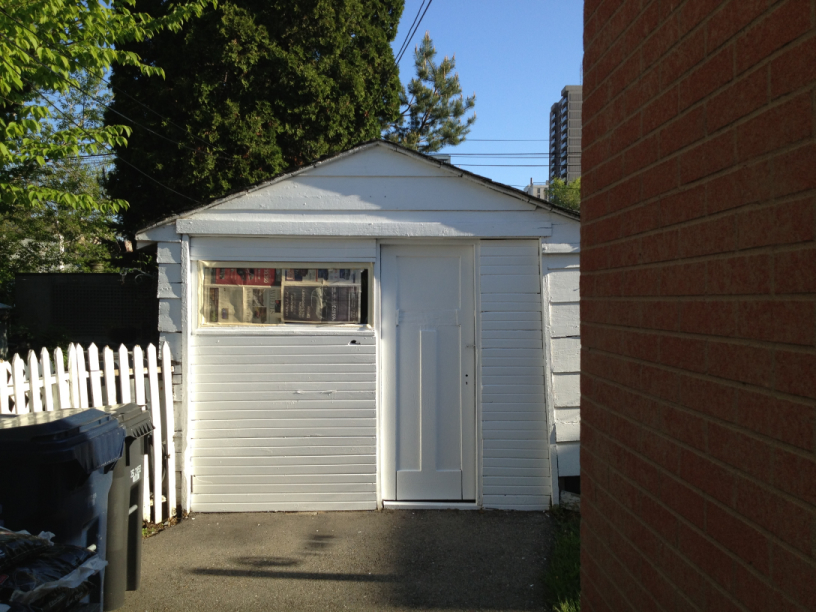 Freshly painted garage