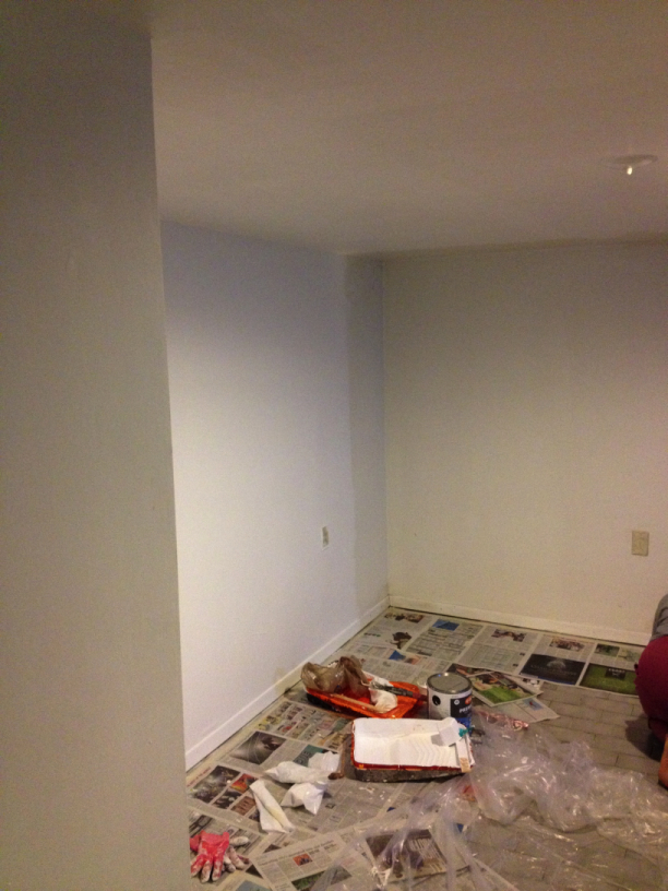 painting the basement bedroom