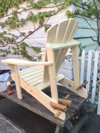 Chair under construction Chair under construction