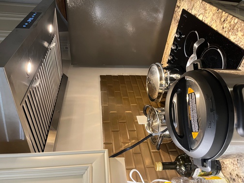 Instant Pot and the range hood that we had installed.