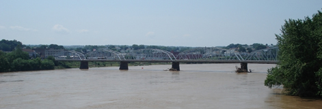 the iron bridge over the Susquehanna River