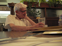 my father, at the place where we ate lunch